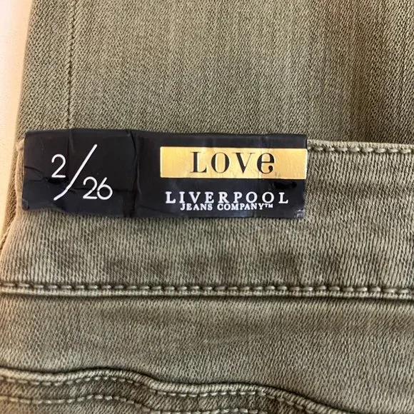 Liverpool Jeans Company Olive Avery Crop - Size 2/26 - Picture 7 of 9